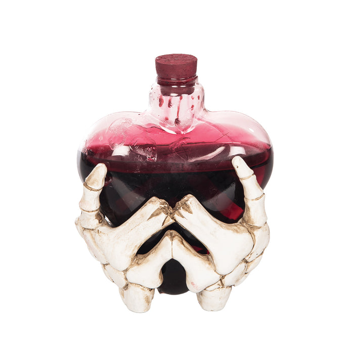 A Bloody Heart Glass Bottle.