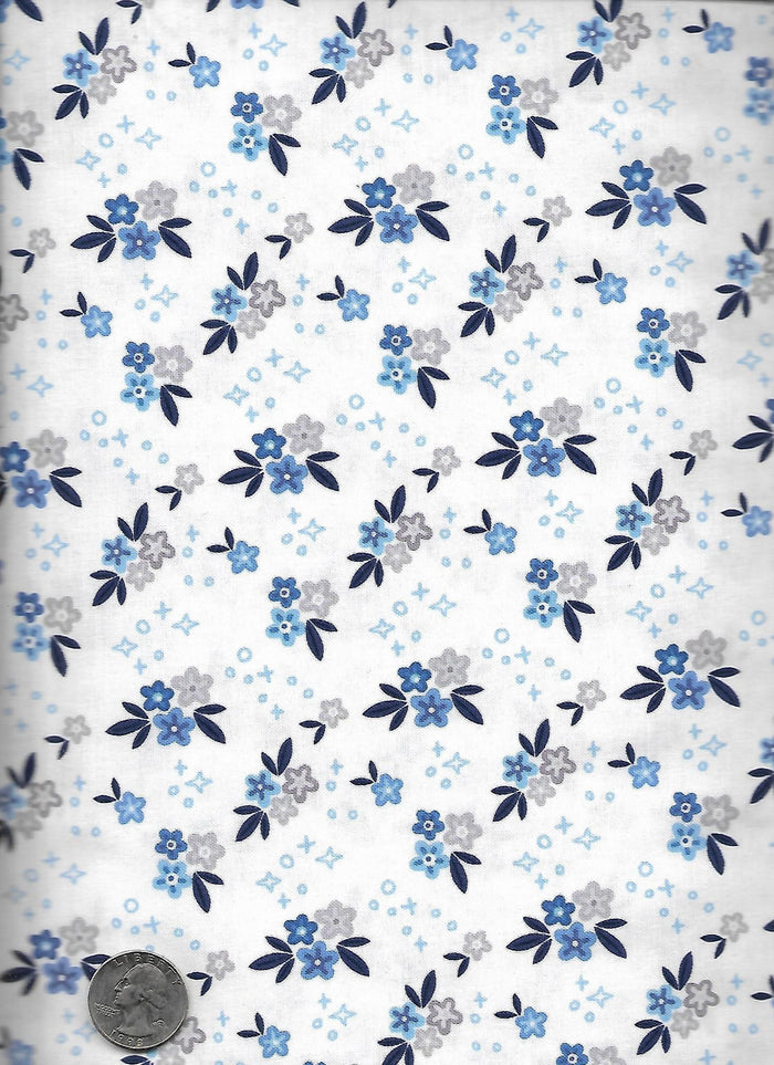 Blue Stitch White