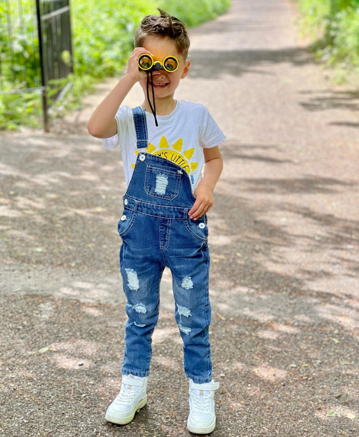 Boy&Girl Small Bib Pocket Adjustable Jean Overalls