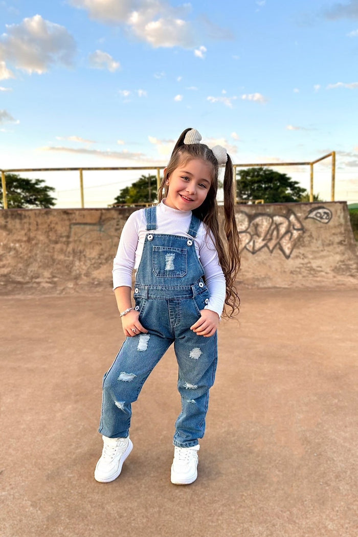 Boy&Girl Small Bib Pocket Adjustable Jean Overalls