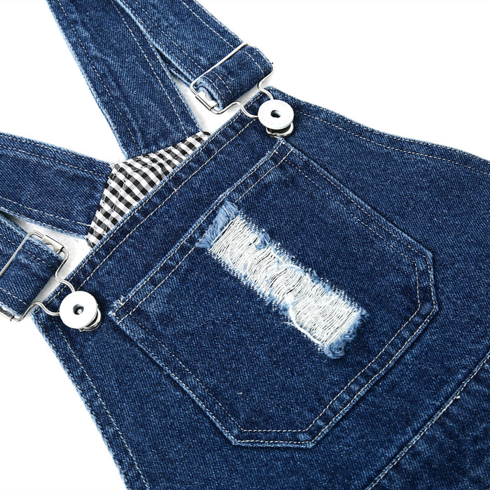 Boy&Girl Small Bib Pocket Adjustable Jean Overalls