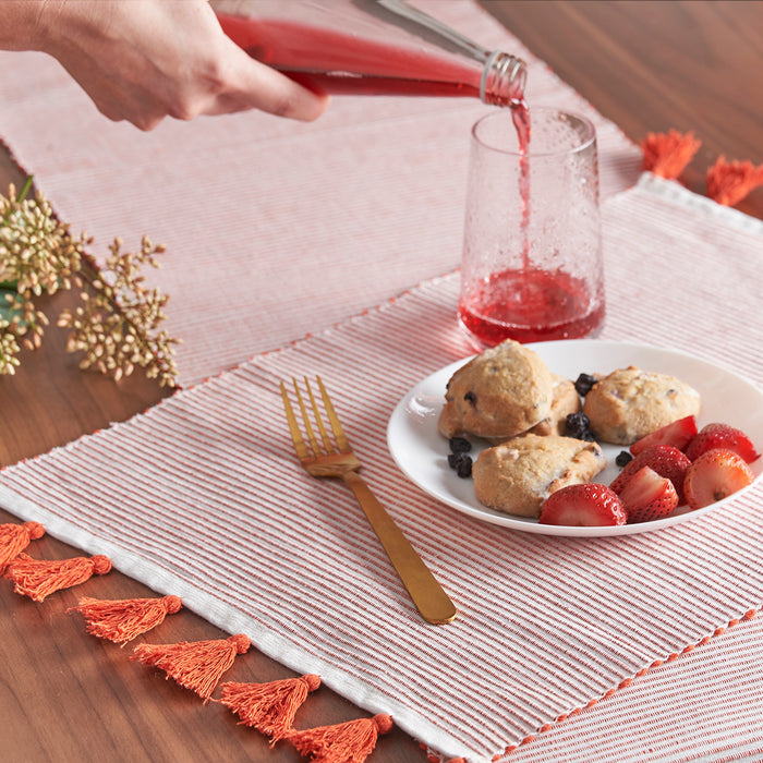 brett table linens table linens displayed as a coordinated tabletop setting.
