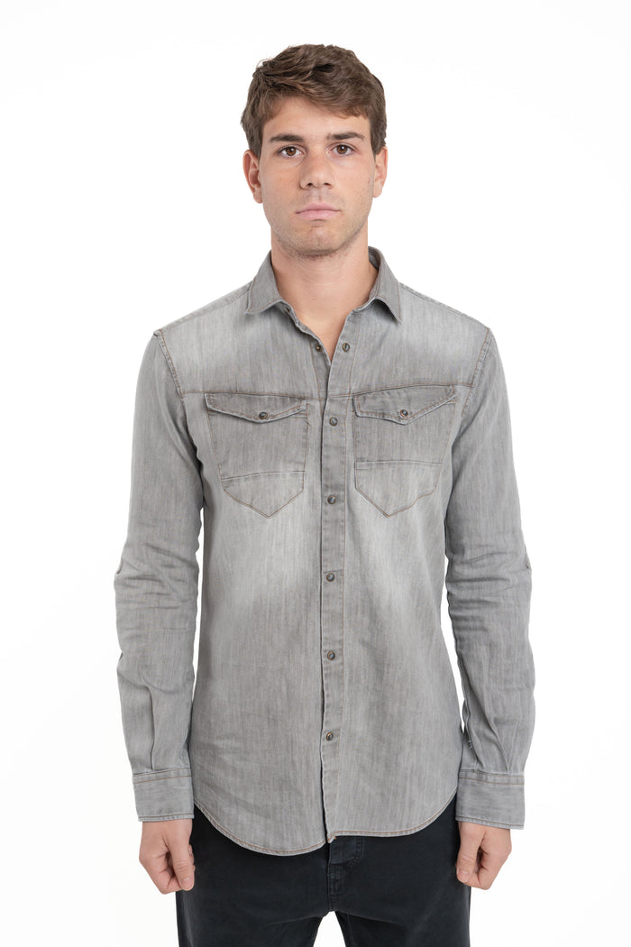 Camicia Denim regular Park Blk NE02 FW26