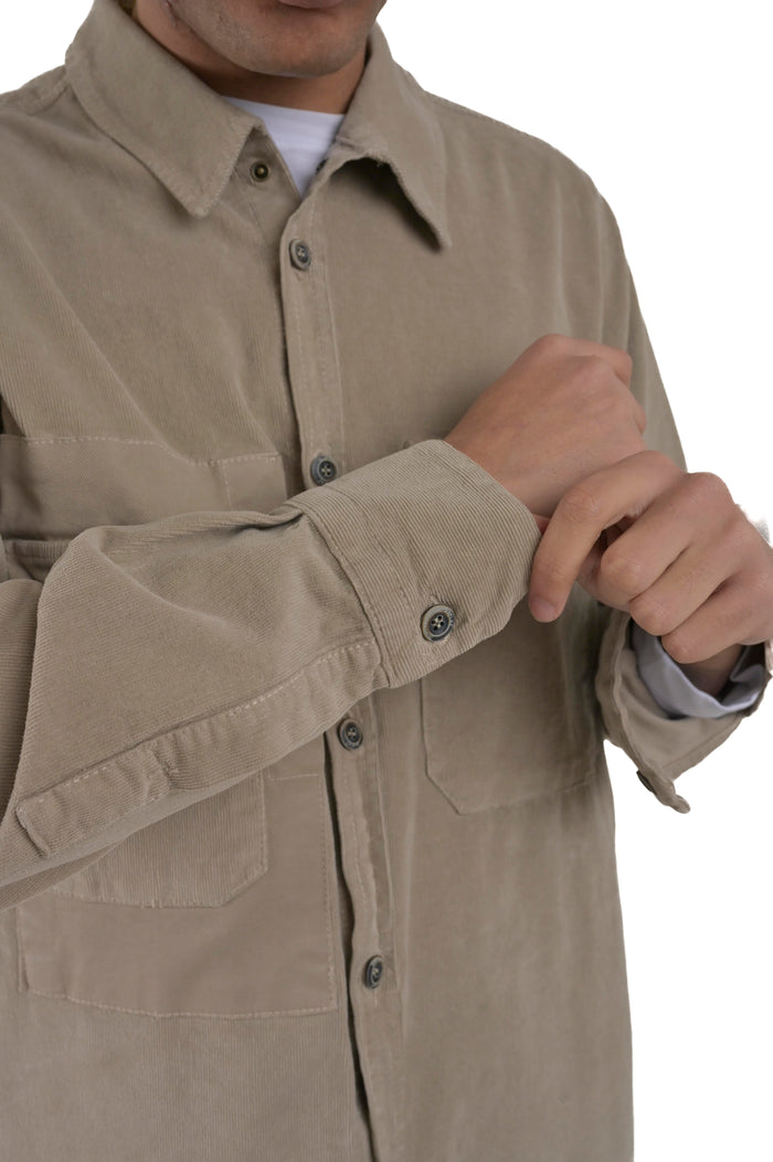 Camicia in velluto Dolomiti beige FW24/25