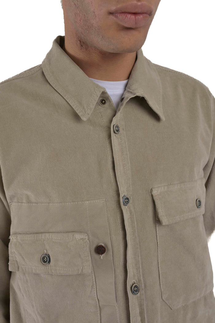 Camicia in velluto Dolomiti beige FW24/25
