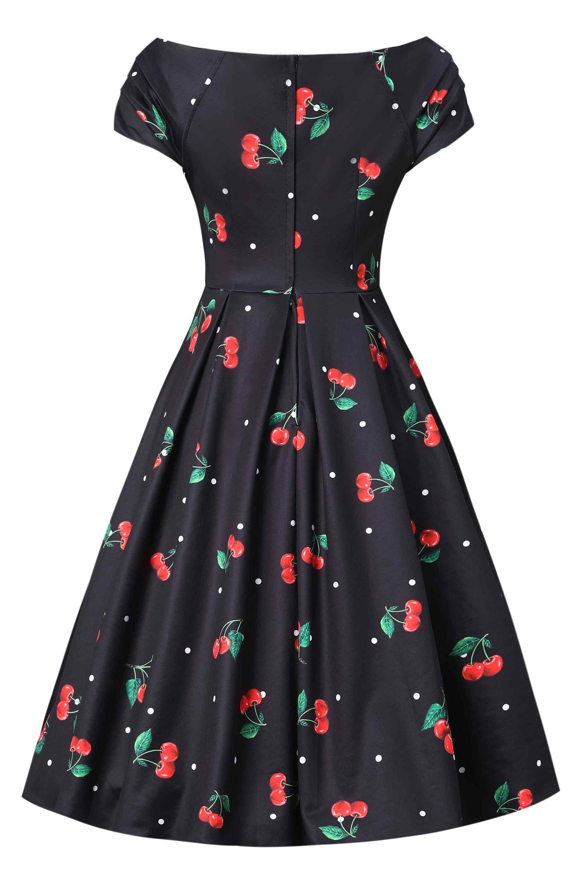 Lily Cherry Off Shoulder Dress In Black