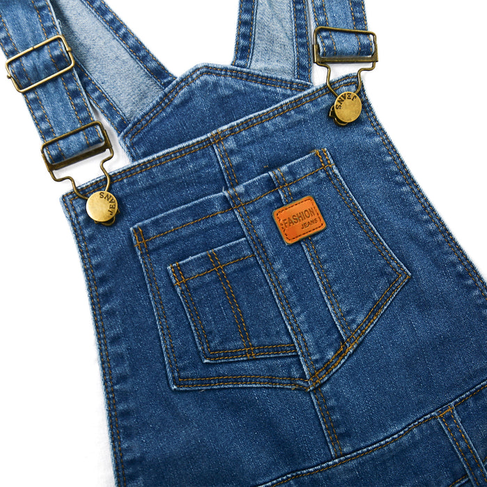 Child Denim Cute Slim Pants Jeans Overalls