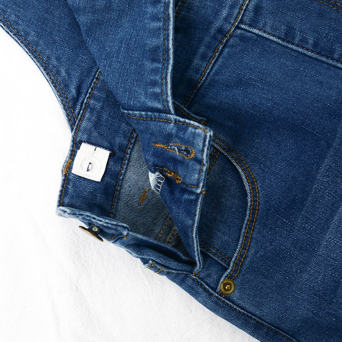 Child Denim Cute Slim Pants Jeans Overalls