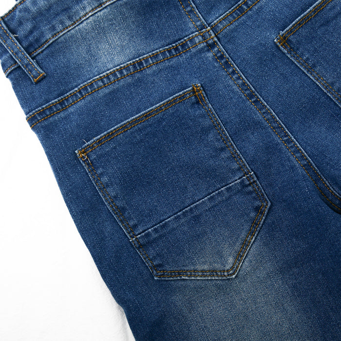 Child Denim Cute Slim Pants Jeans Overalls