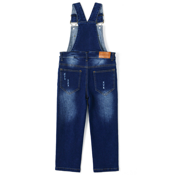 Child Ripped Stone Washed Jeans Overalls