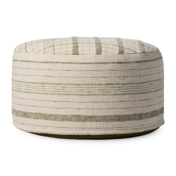 Chris Loves Julia x Loloi  Cream Pouf