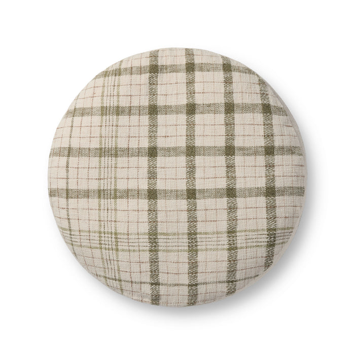 Chris Loves Julia x Loloi  Cream Pouf