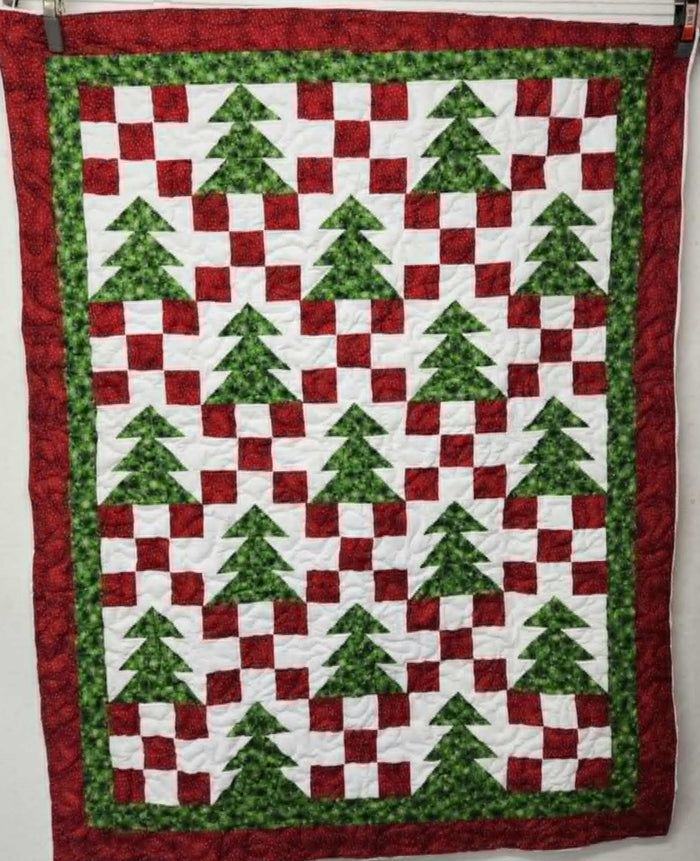 Christmas Tree Throw sized Quilt