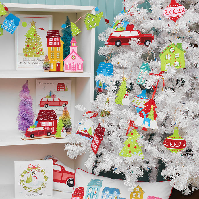 A Christmas Village Garland.