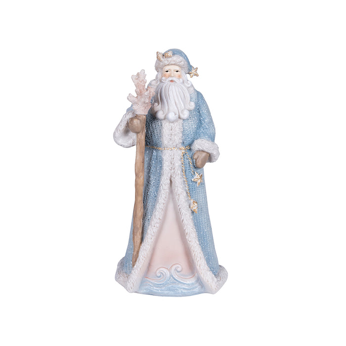A Classic Blue Santa Figurine.