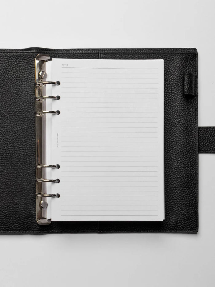 Cloth and Paper Lined A5 6 Ring Insert
