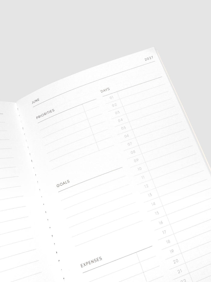Cloth & Paper - 2027 Dated Travel Notebook | Monthly | A5 Slim