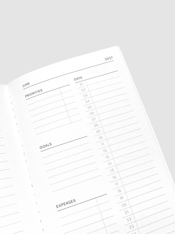 Cloth & Paper - 2027 Dated Travel Notebook | Monthly | Pocket Plus