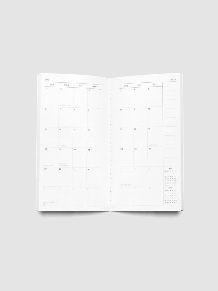 Cloth & Paper - 2027 Dated Travel Notebook | Monthly | Pocket Plus