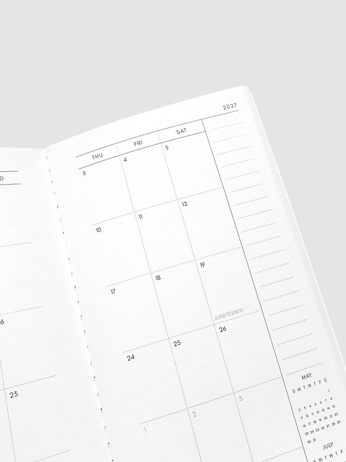 Cloth & Paper - 2027 Dated Travel Notebook | Monthly | Pocket Plus