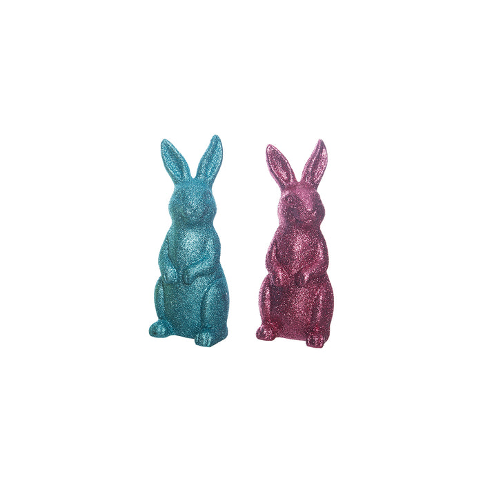 A Colorful Glitter Standing Figurine, Set of 2.