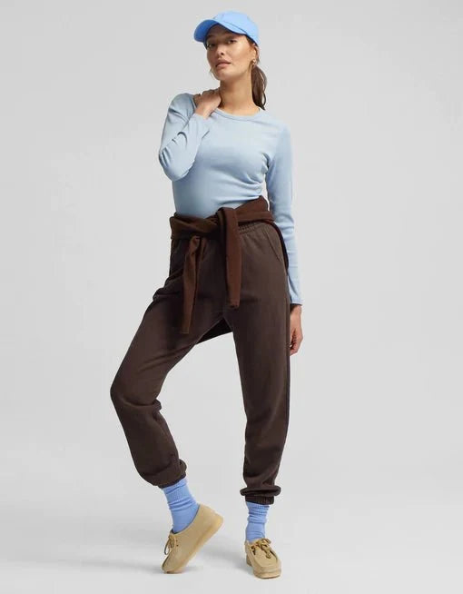 Colorful Standard - Women Organic Rib LS T-shirt - Petrol Blue-Tops-CS2055