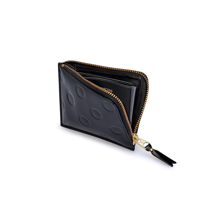 Comme des Garçons Wallet - Polka Dots Embrossed - Black - SA3100NE-Accessoires-SA3100NE