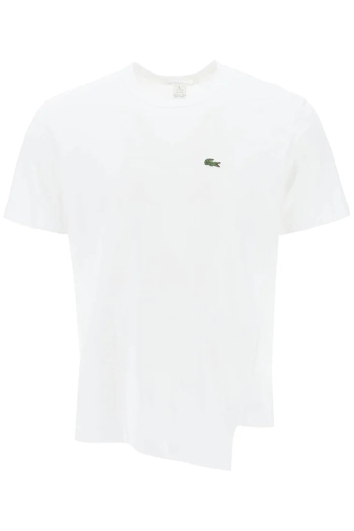 Comme des Garçons X Lacoste - T-Shirt Asymétrique FL-T014-W23-2- Blanc-T-shirt-FL-T014-W23-1