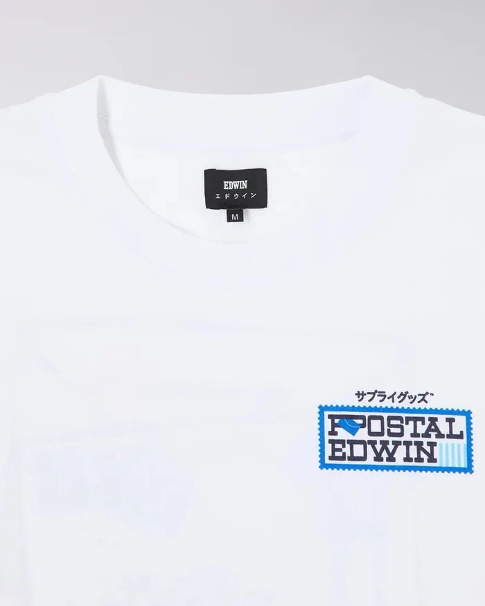 Edwin - Postal T-shirt - White-T-shirts-T074.2M4.02.67.03