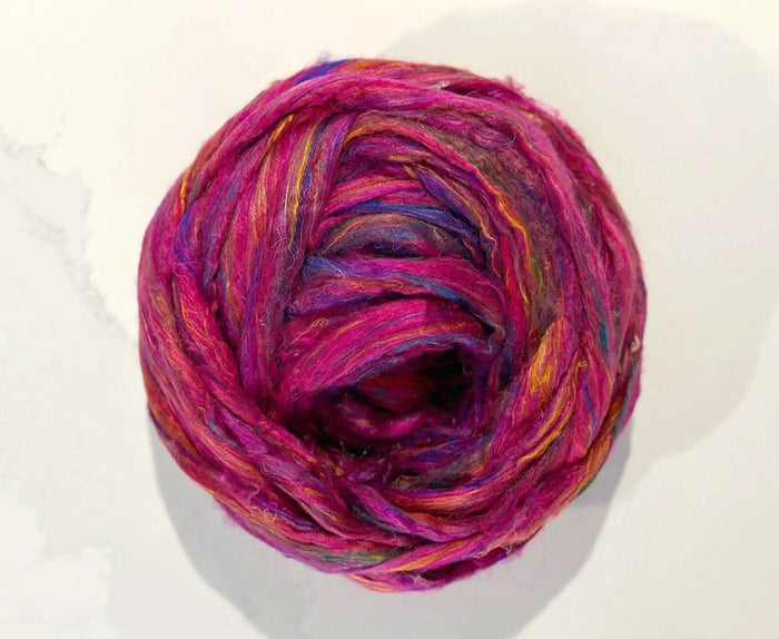 Firework Sari Silk Roving