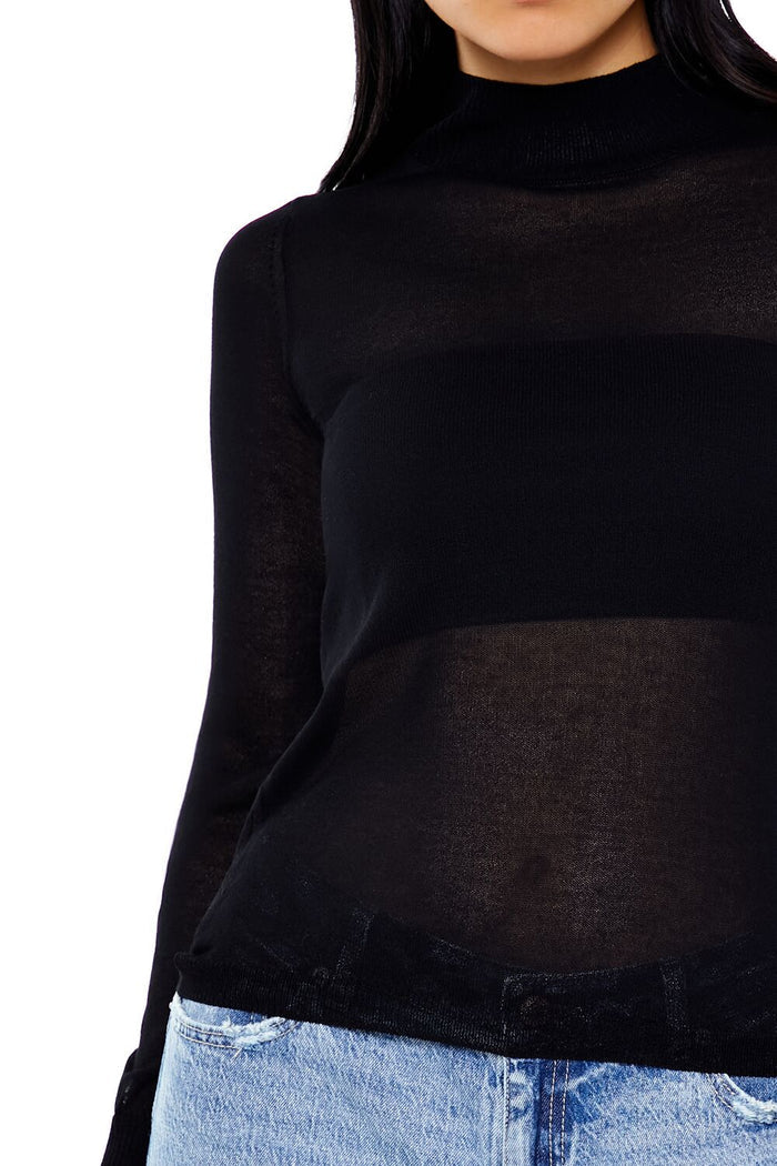 Fitted Mock Neck Sweater
