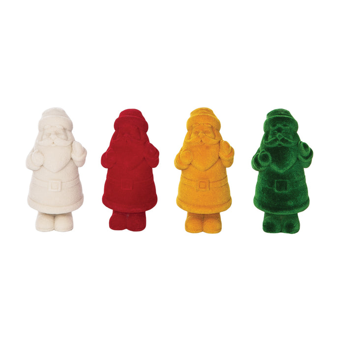 A Flocked Santa In Box, Set of 12.
