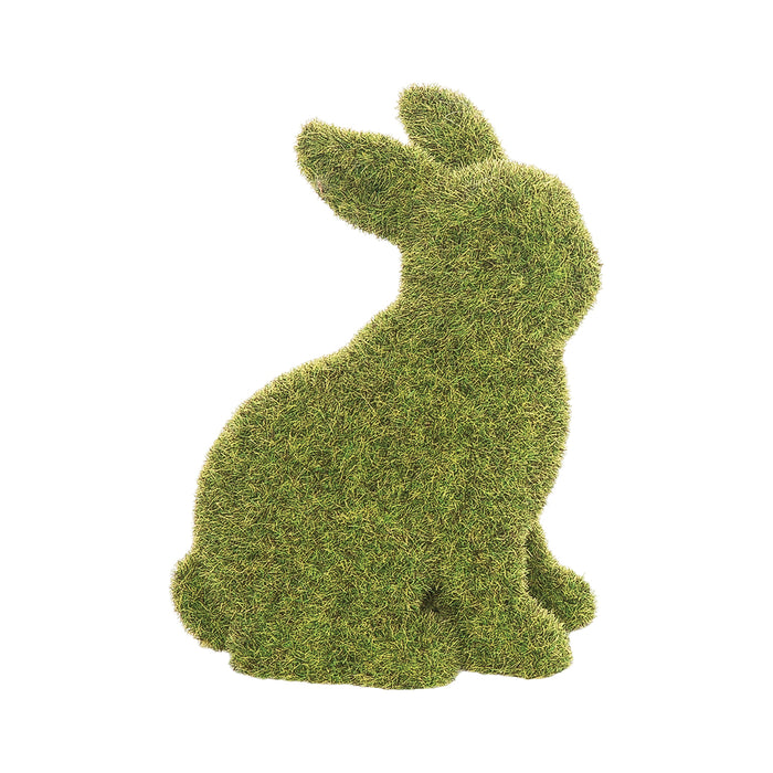 A Flocked Sitting Bunny Figurine.