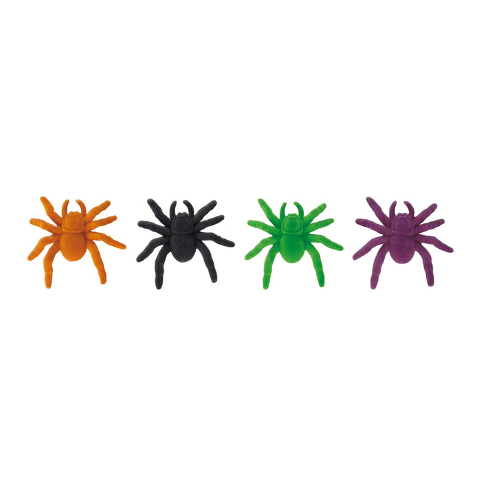 A Flocked Spider In Box, Set of 12.
