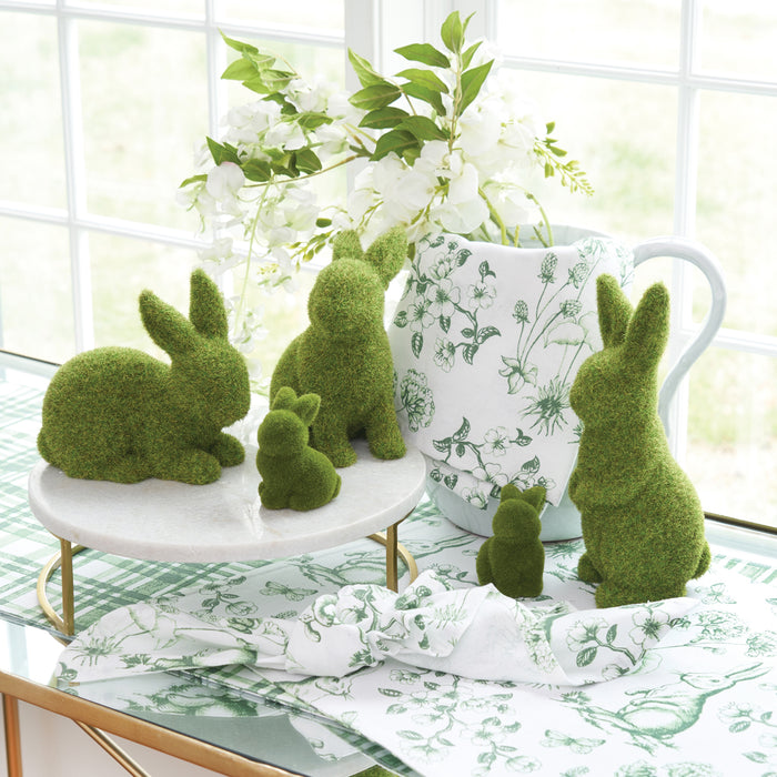 A Flocked Standing Bunny Figurine.
