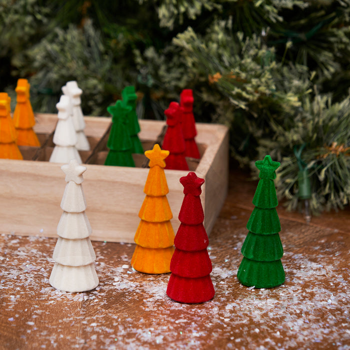 A Flocked Tree In Box, Set of 12.