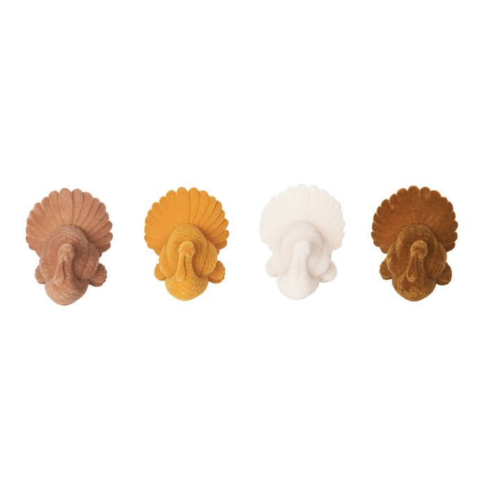 A Flocked Turkey In Box, Set of 12.