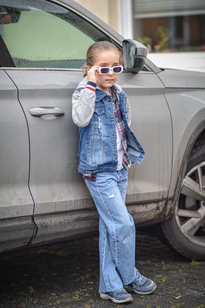 Girl Boy Stone Washed Soft Denim Outfits