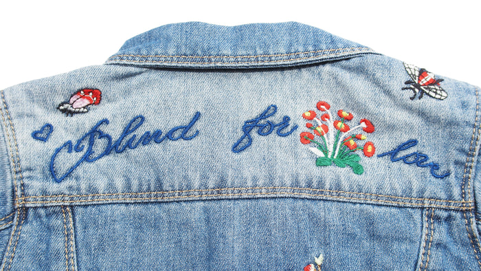 Multi-Element Dazzling Embroidered Denim Outfits