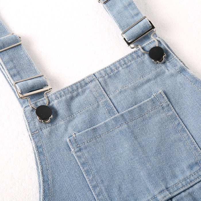 Girls Overall Dress,Simple Design Casual Jeans Jumpsuit
