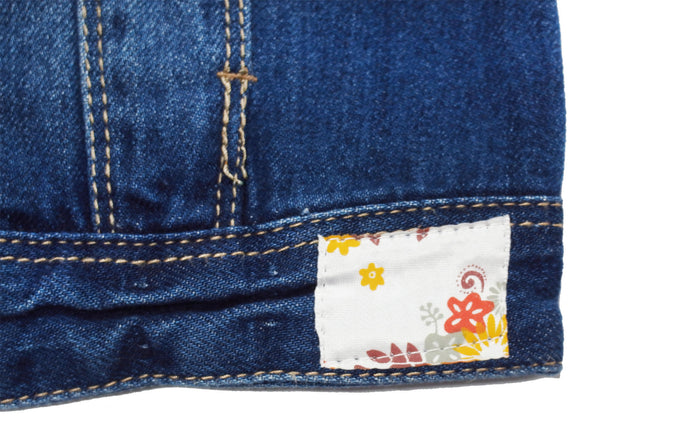 Girl Pink Hood Flower Embroidered Denim Outfits