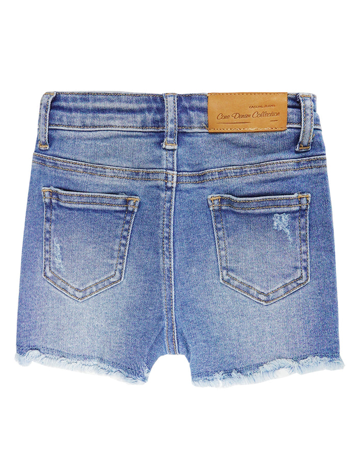Girls Slim-fit Denim Shorts,Ripped Simple Design Summer Half Jeans Pants