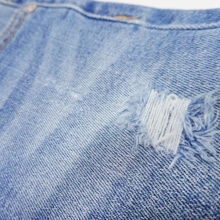 Girls Slim-fit Denim Shorts,Ripped Simple Design Summer Half Jeans Pants