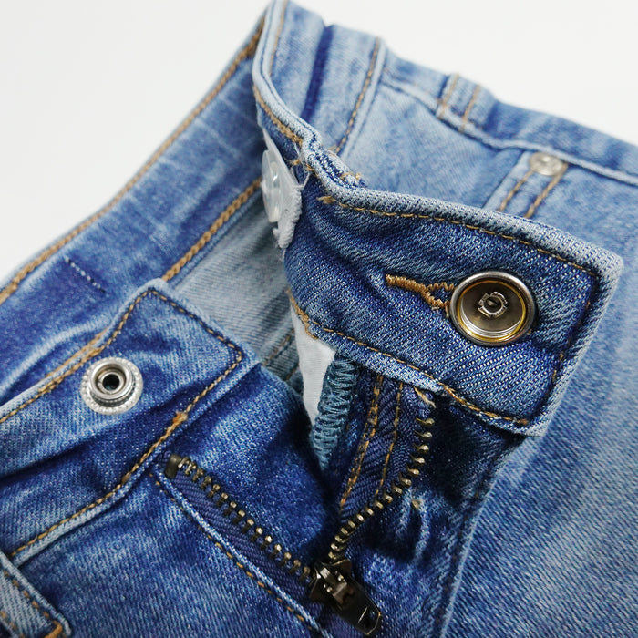 Girls Slim-fit Denim Shorts,Ripped Simple Design Summer Half Jeans Pants