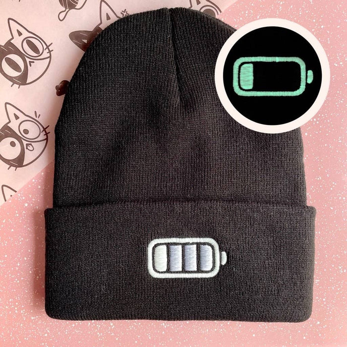 Glow in the Dark Battery Beanie