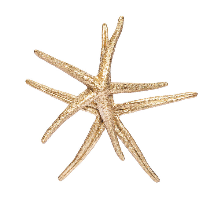 A Gold Double Sea Star Figurine.