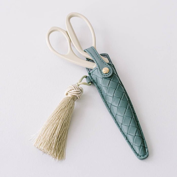 Good Juju Ink - Ivory and Gold Heirloom Scissors with Case -  Dusk Blue