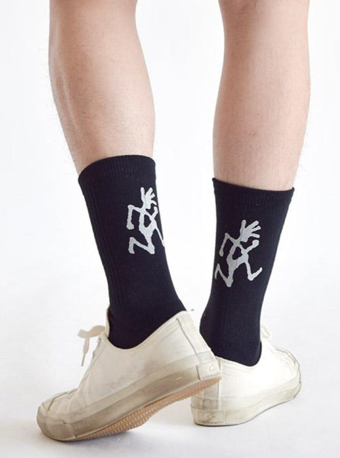 gramicci-accessoires-gramicci-logo-print-socks-d-black