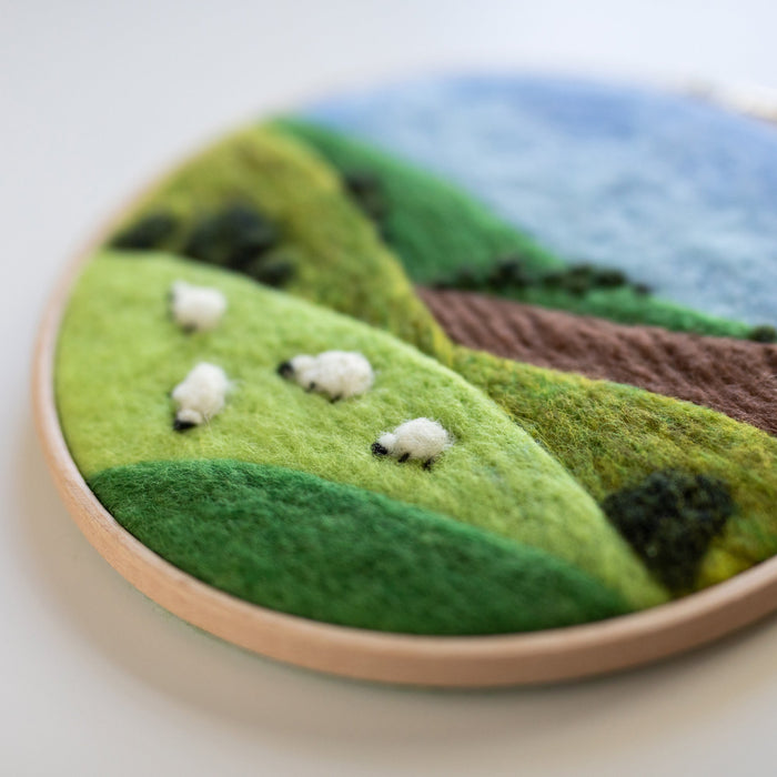 Grazing Sheep Felted Sky Kit