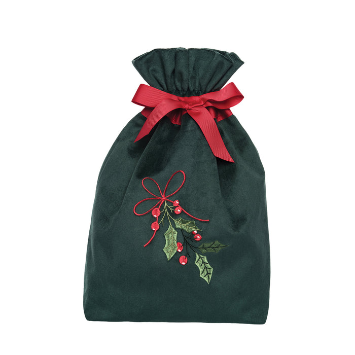 A Green Splendor Velvet Gift Bag.